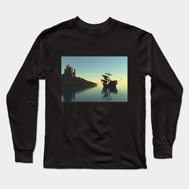 Exploration, Travel to Castle island Long Sleeve T-Shirt by Ryan Rad